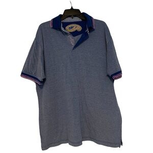 Robert Graham Polo Shirt Blue Sz XL